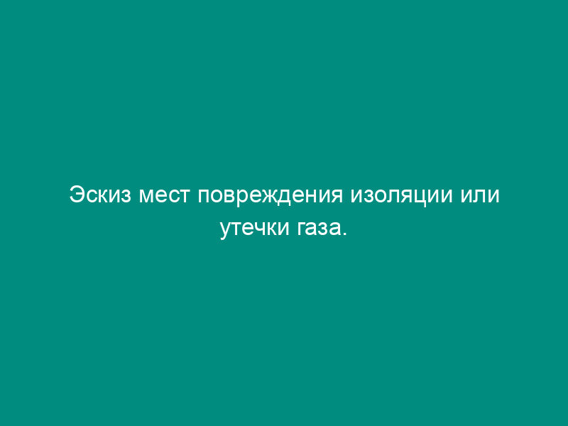 Эскиз мест повреждения изоляции или утечки газа. (приложение к форме N 17-Э)