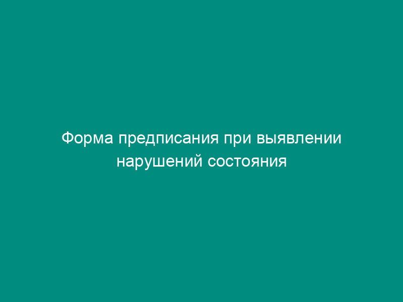Форма предписания при выявлении нарушений состояния и применения средств измерений на энергопредприятиях электроэнергетики