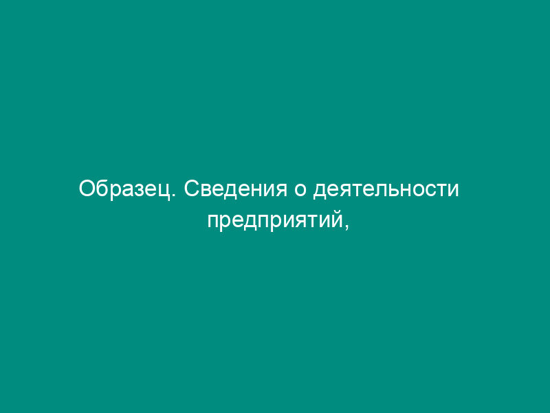 Образец. Сведения о деятельности   предприятий, созданных путем приватизации и акционирования. Форма № 1-пп (постановление   Госкомстата РФ от 16.11.95 № 166)