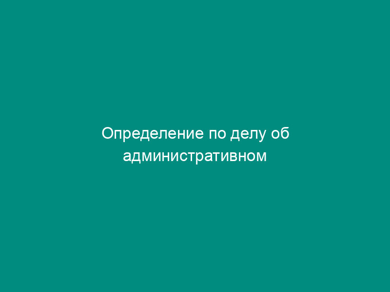 Определение по делу об административном правонарушении. Форма N 6-ГИТ