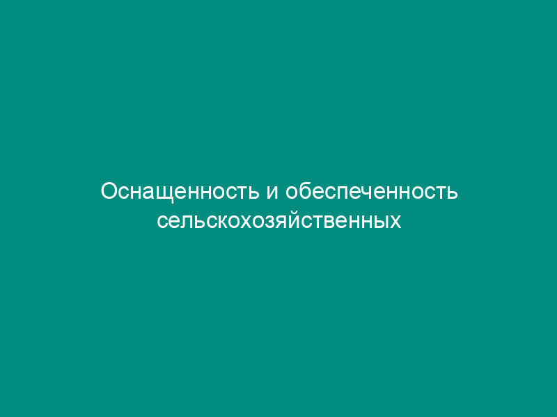 Оснащенность и обеспеченность сельскохозяйственных товаропроизводителей малых форм хозяйствования картофелеуборочными комбайнами (пример)