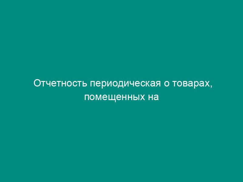 Отчетность периодическая о товарах, помещенных на склад временного хранения и выданных с него. Форма N ДО3МВ