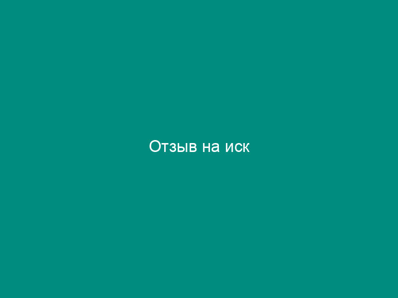 Отзыв на иск