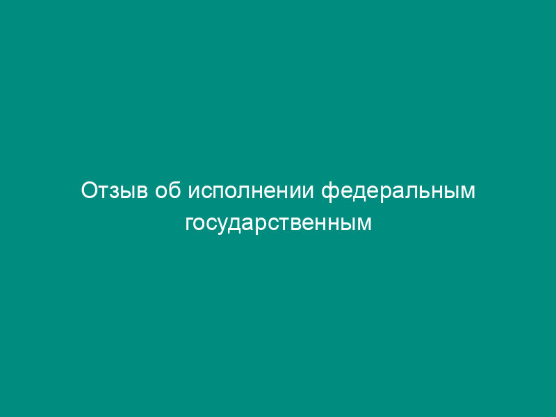 Отзыв об исполнении федеральным государственным гражданским служащим, подлежащим аттестации, должностных обязанностей за аттестуемый период