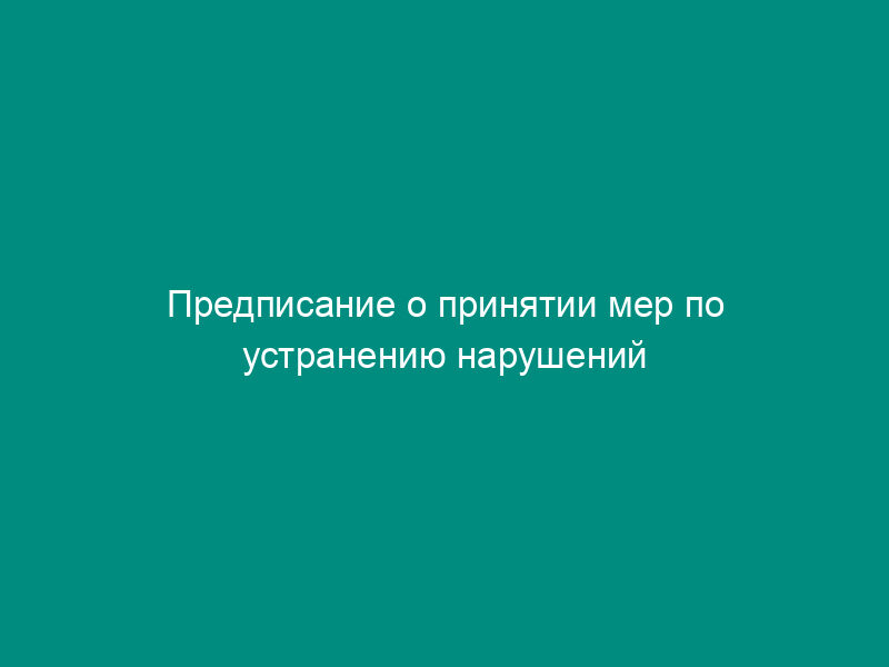Предписание о принятии мер по устранению нарушений трудового законодательства. Форма N 2-ГИТ