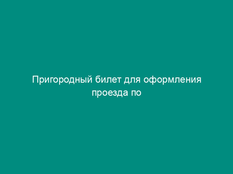 Пригородный билет для оформления проезда по транспортным требованиям. Форма N ЛУ-97пж