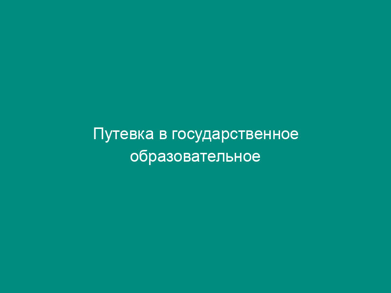 Путевка в государственное образовательное учреждение для детей-сирот и детей, оставшихся без попечения родителей от Департамента образования города Москвы