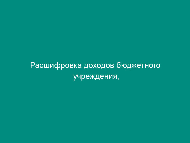 Расшифровка доходов бюджетного учреждения, получаемых от предпринимательской и иной приносящей доход деятельности. Форма N 4