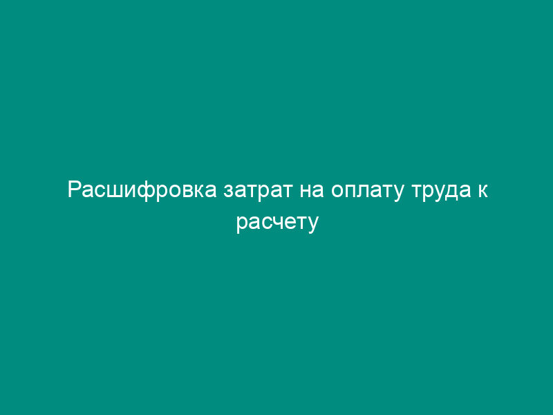 Расшифровка затрат на оплату труда к расчету структуры цены по государственному контракту (договору) по обеспечению государственных нужд Минобрнауки РФ. Форма N 6